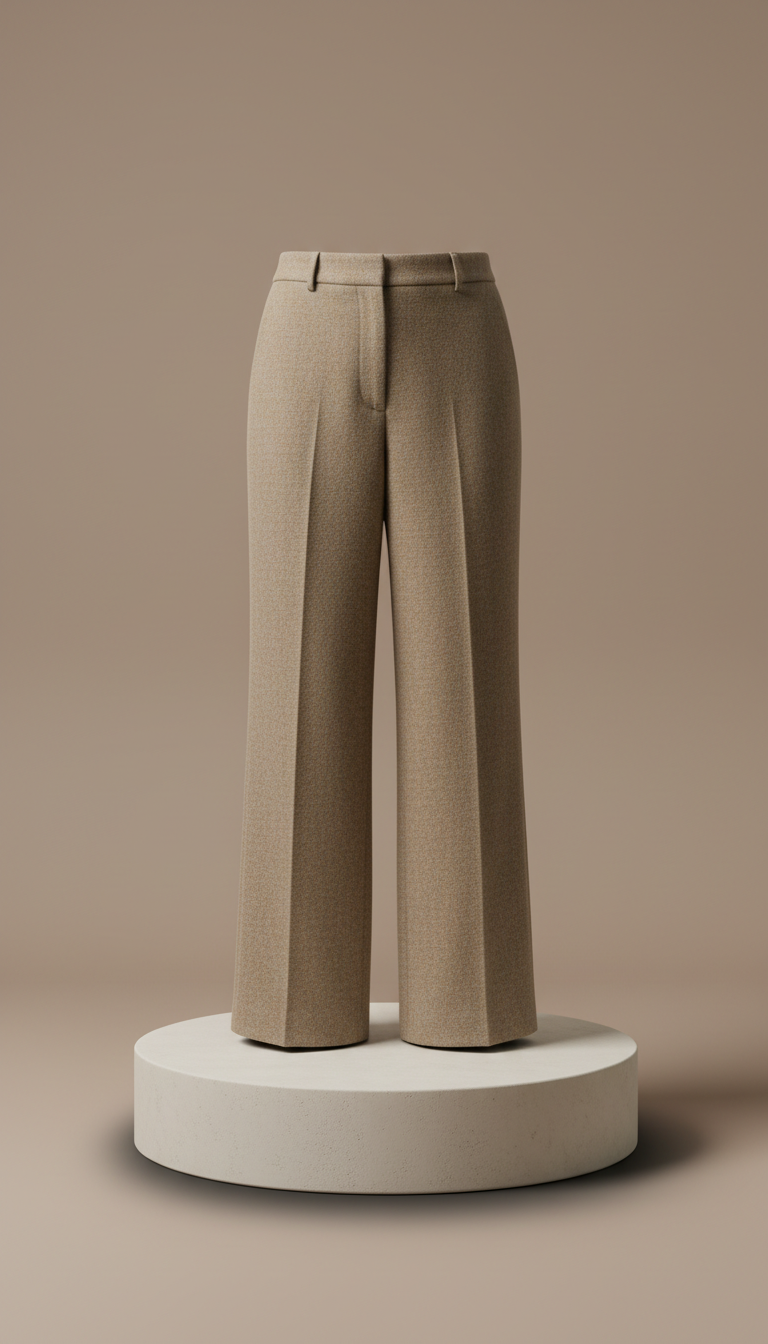 Architectural Wool Wide-Leg Trouser